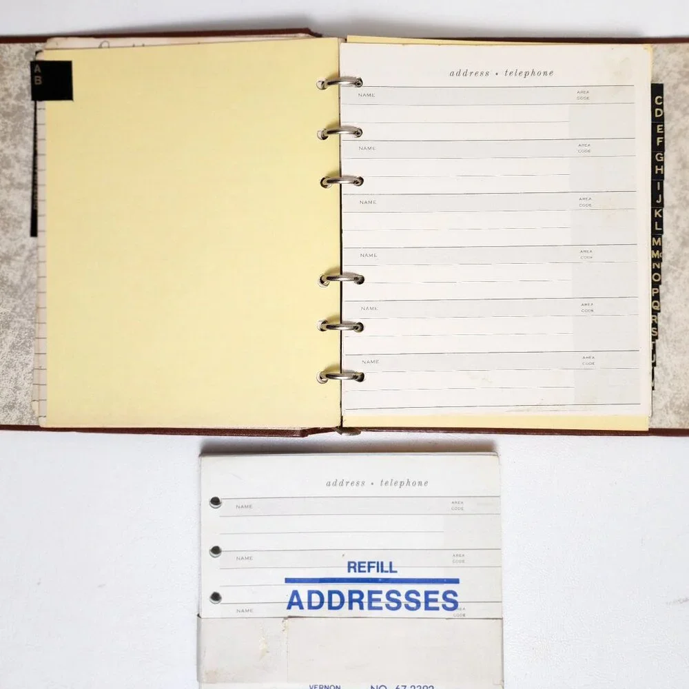Antique RARE Vernon McMillion Address & Occasions Book w/Full Unused Refill